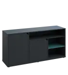 KU2-15DN3 L skříňka nízká 2-dveřová, nika, 740x1522x400, provedení levé, korpus a dvířka antracit/po